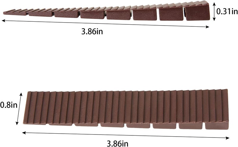 ZZJMCH 12 Pack Brown Multi Purpose Furniture Plastic Shims for Leveling Extreme Weight Capacity Wedges Easy to Snap Cut-to-fit Size Leveler for Toilet Shims, Doors, Windows, Sheds, Table - Image 2